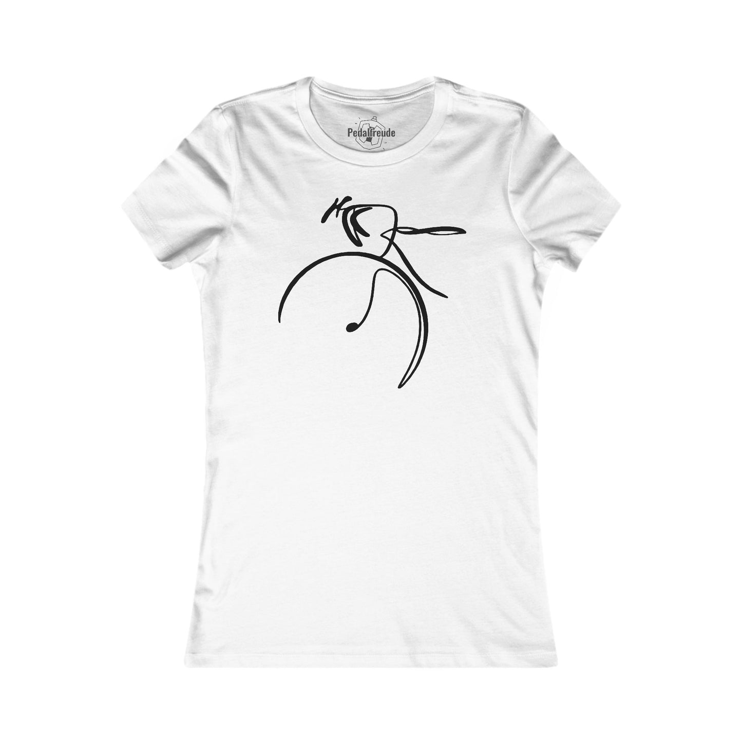 Minimalistisches Fahrrad Damen T-Shirt – Elegantes Design für Radfahrerinnen
