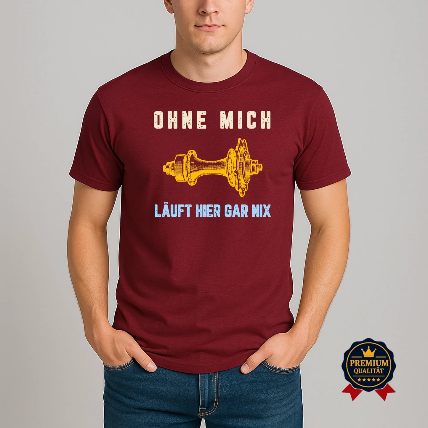 Ohne mich läuft nix – Lustiges Fahrrad T-Shirt