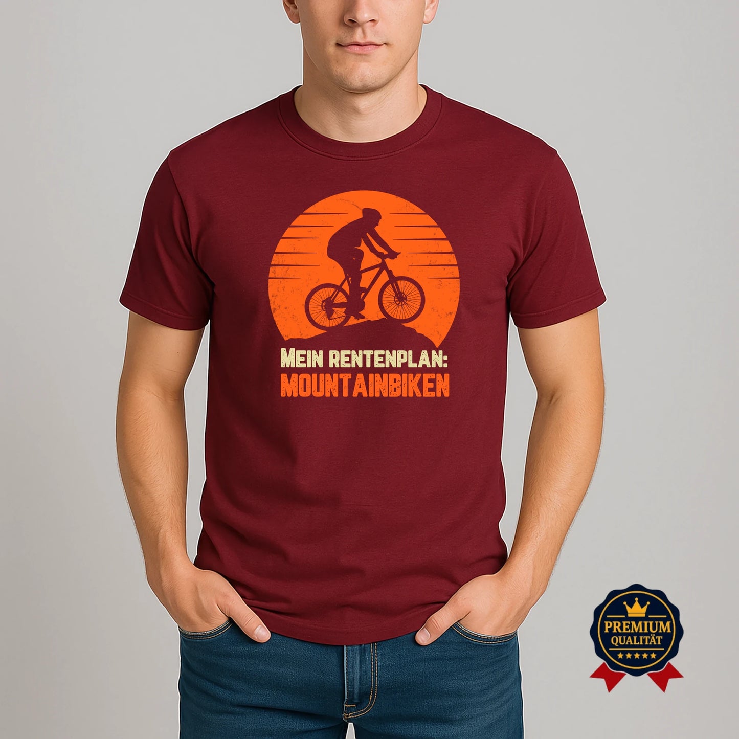 Mein Rentenplan: Mountainbiken – Retro MTB T-Shirt
