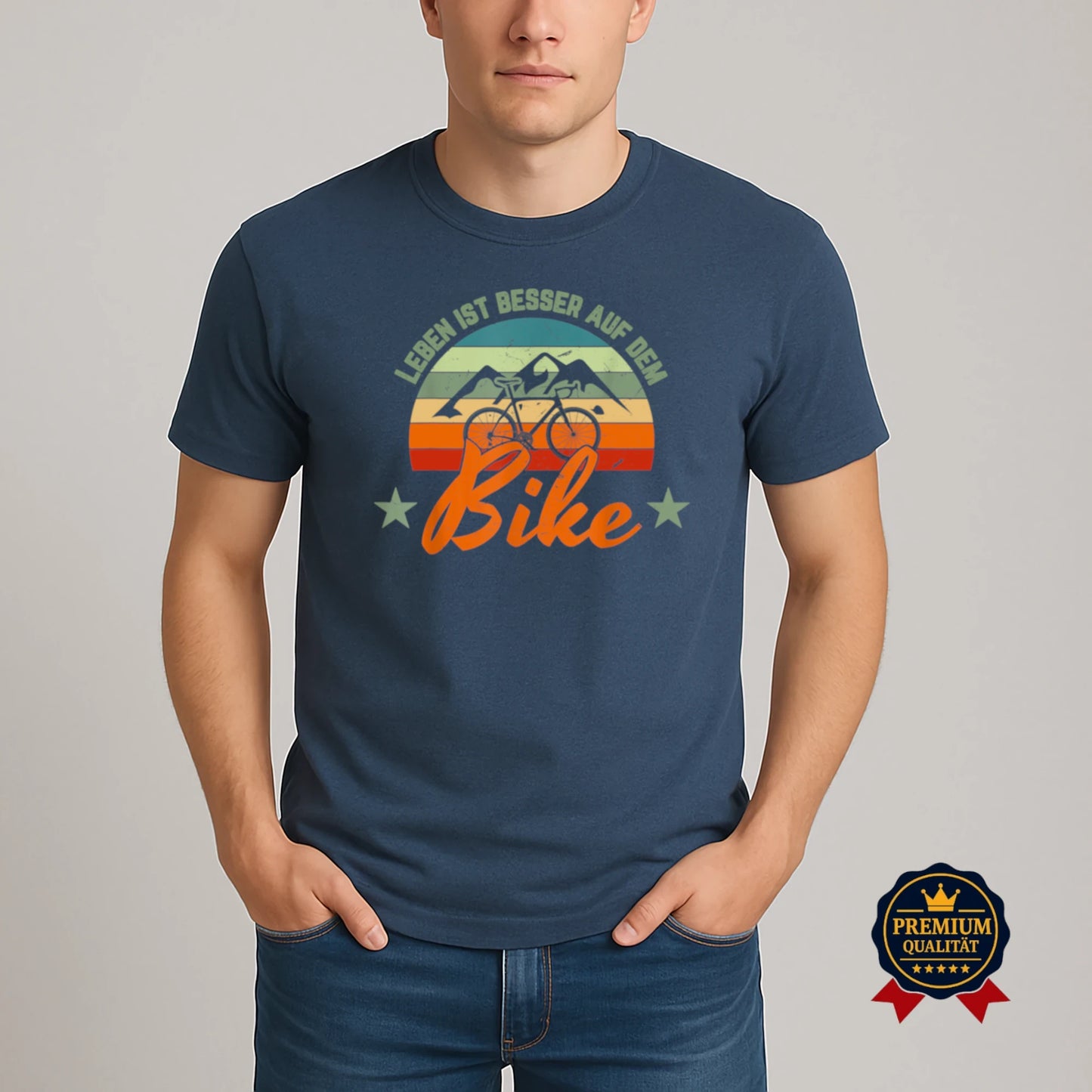 Leben ist besser auf dem Bike – Retro Fahrrad T-Shirt