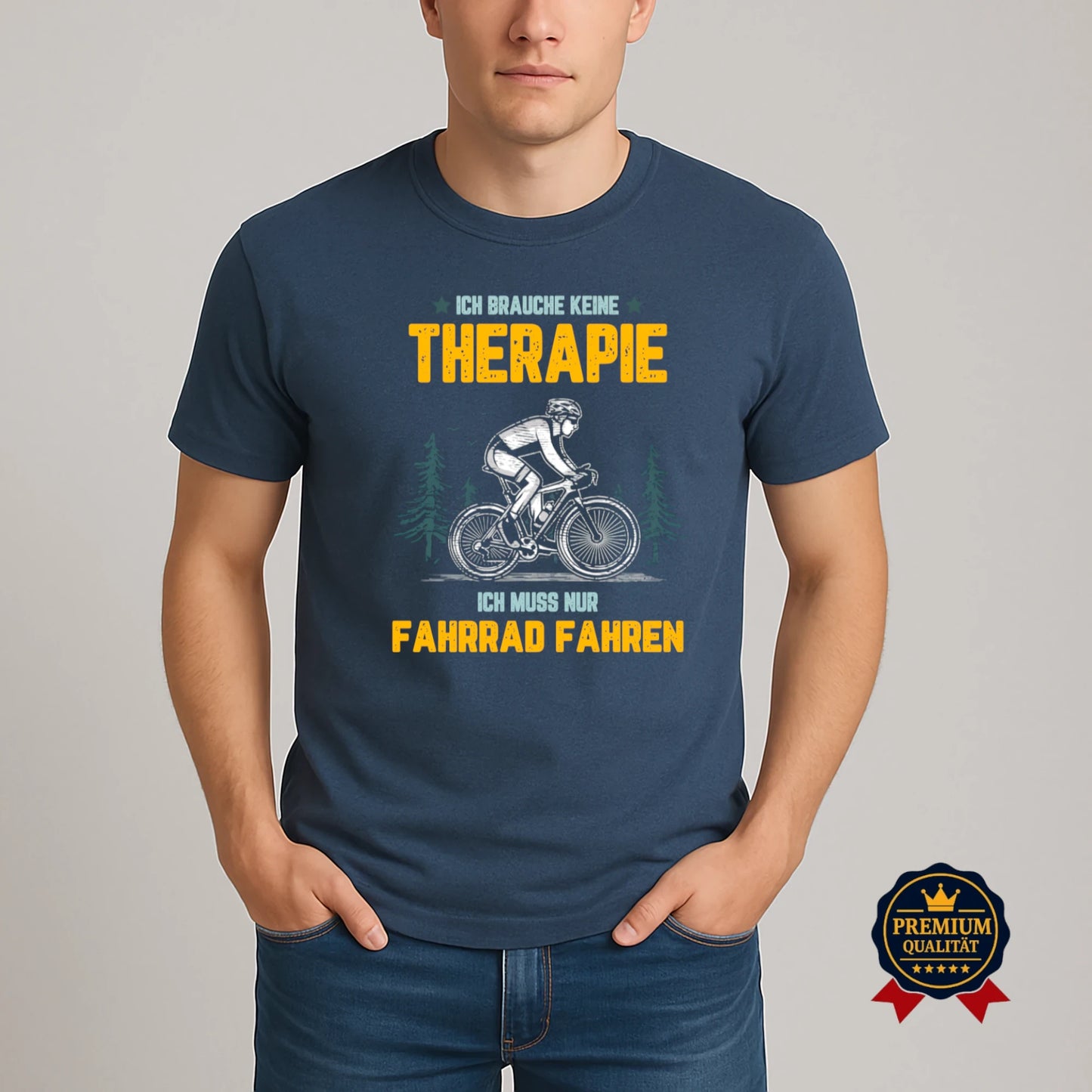 Ich Brauche Keine Therapie – Fahrradfahren Lustiges T-Shirt