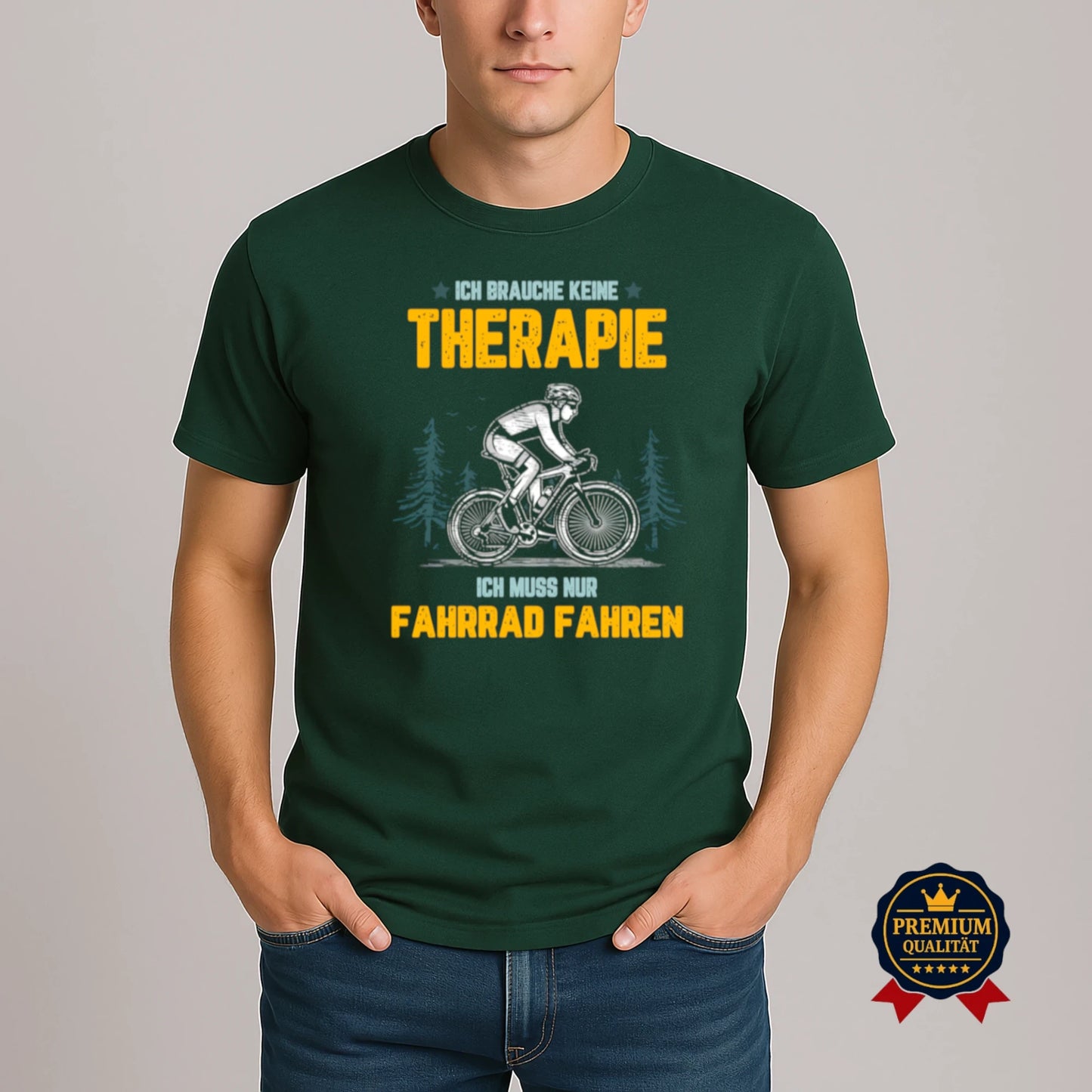 Ich Brauche Keine Therapie – Fahrradfahren Lustiges T-Shirt