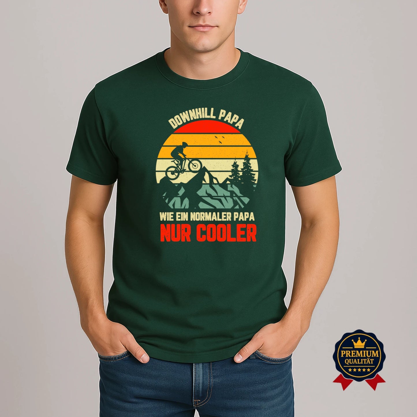 Downhill Papa T-Shirt – Retro MTB Design