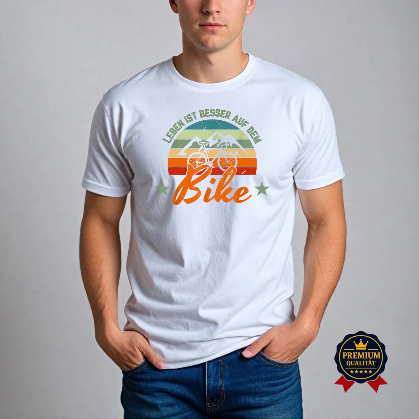 Leben ist besser auf dem Bike – Retro Fahrrad T-Shirt