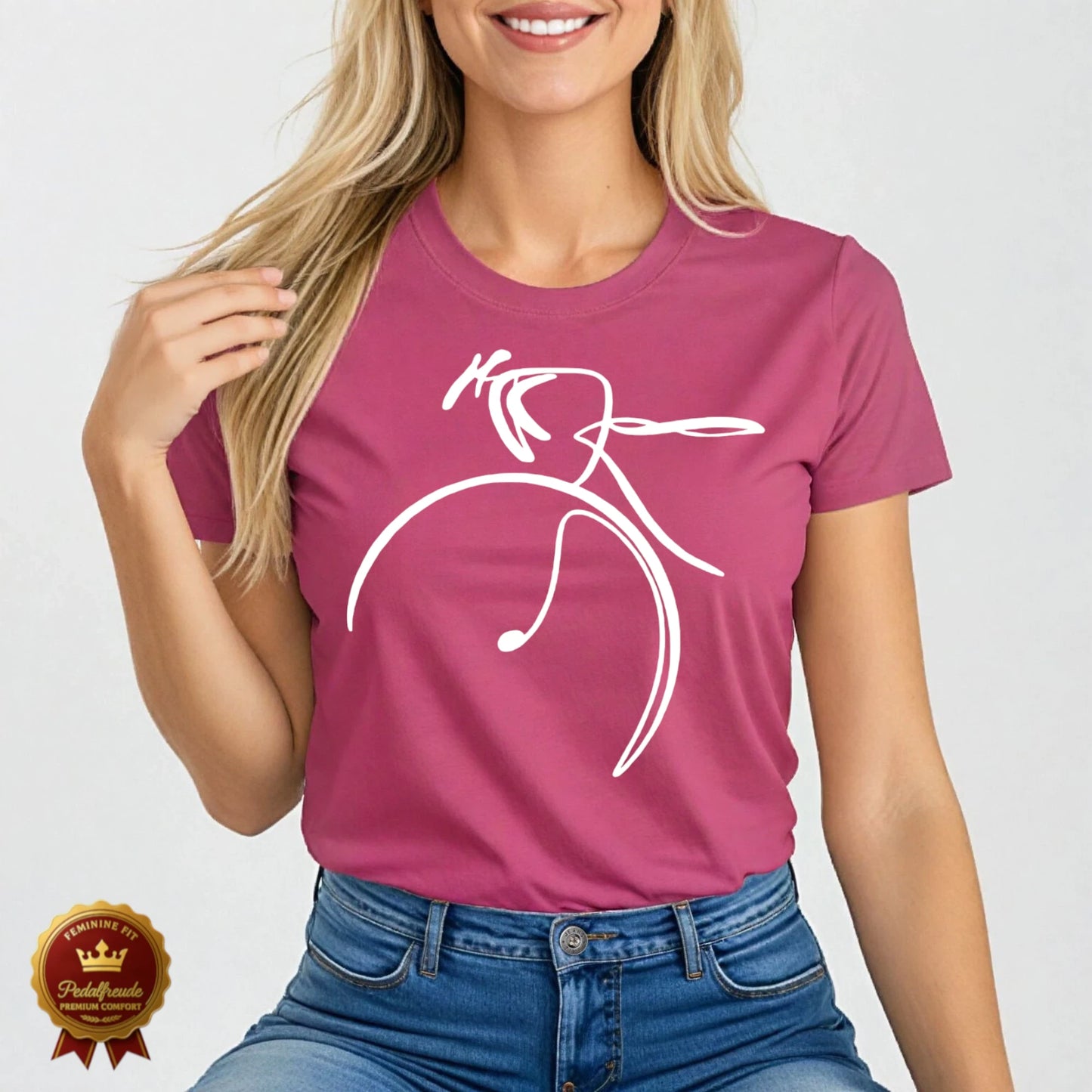 Minimalistisches Fahrrad Damen T-Shirt – Elegantes Design für Radfahrerinnen