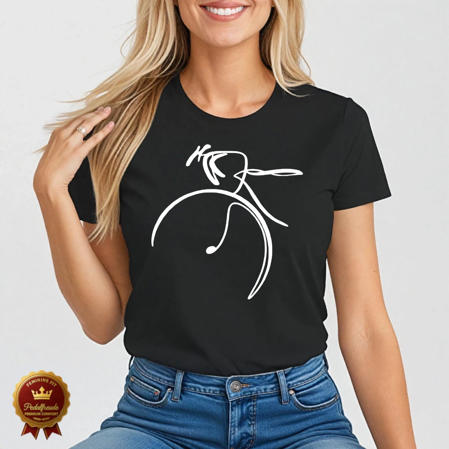 Minimalistisches Fahrrad Damen T-Shirt – Elegantes Design für Radfahrerinnen