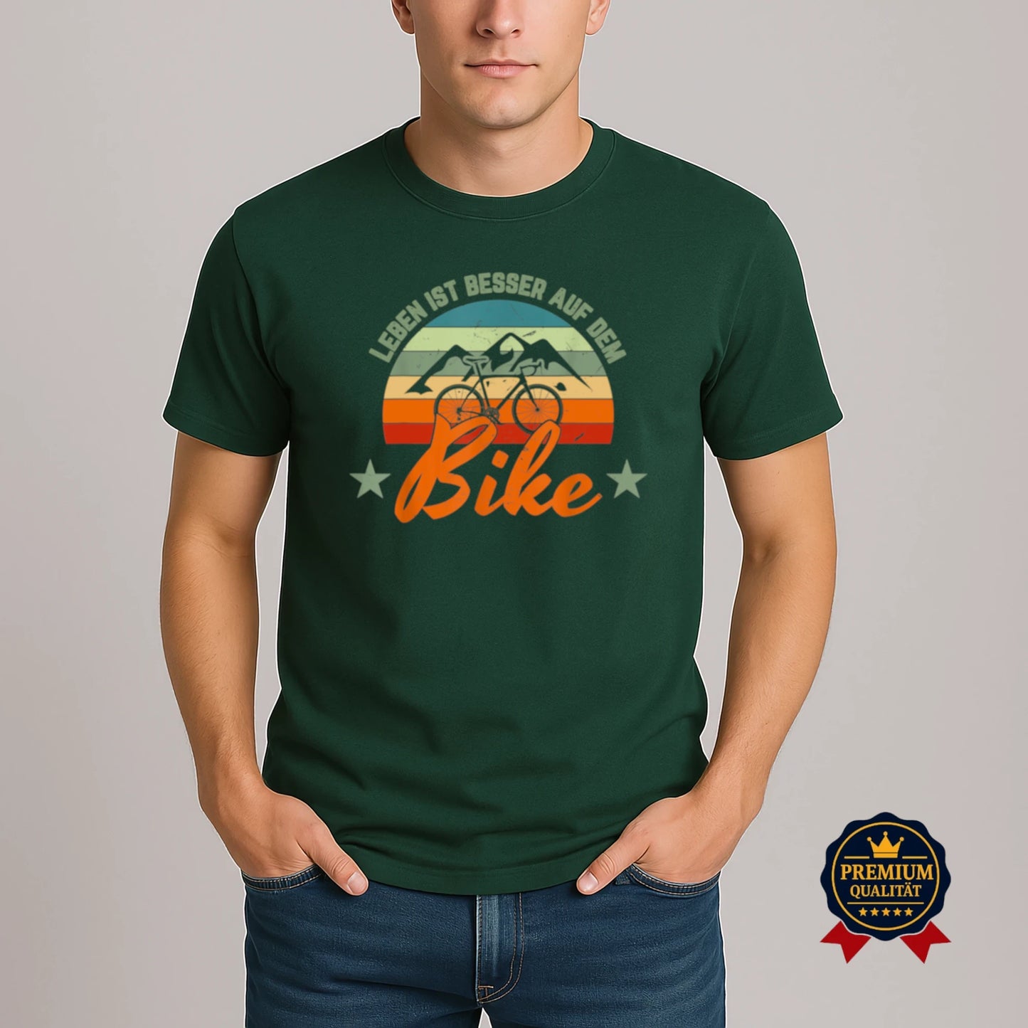 Leben ist besser auf dem Bike – Retro Fahrrad T-Shirt