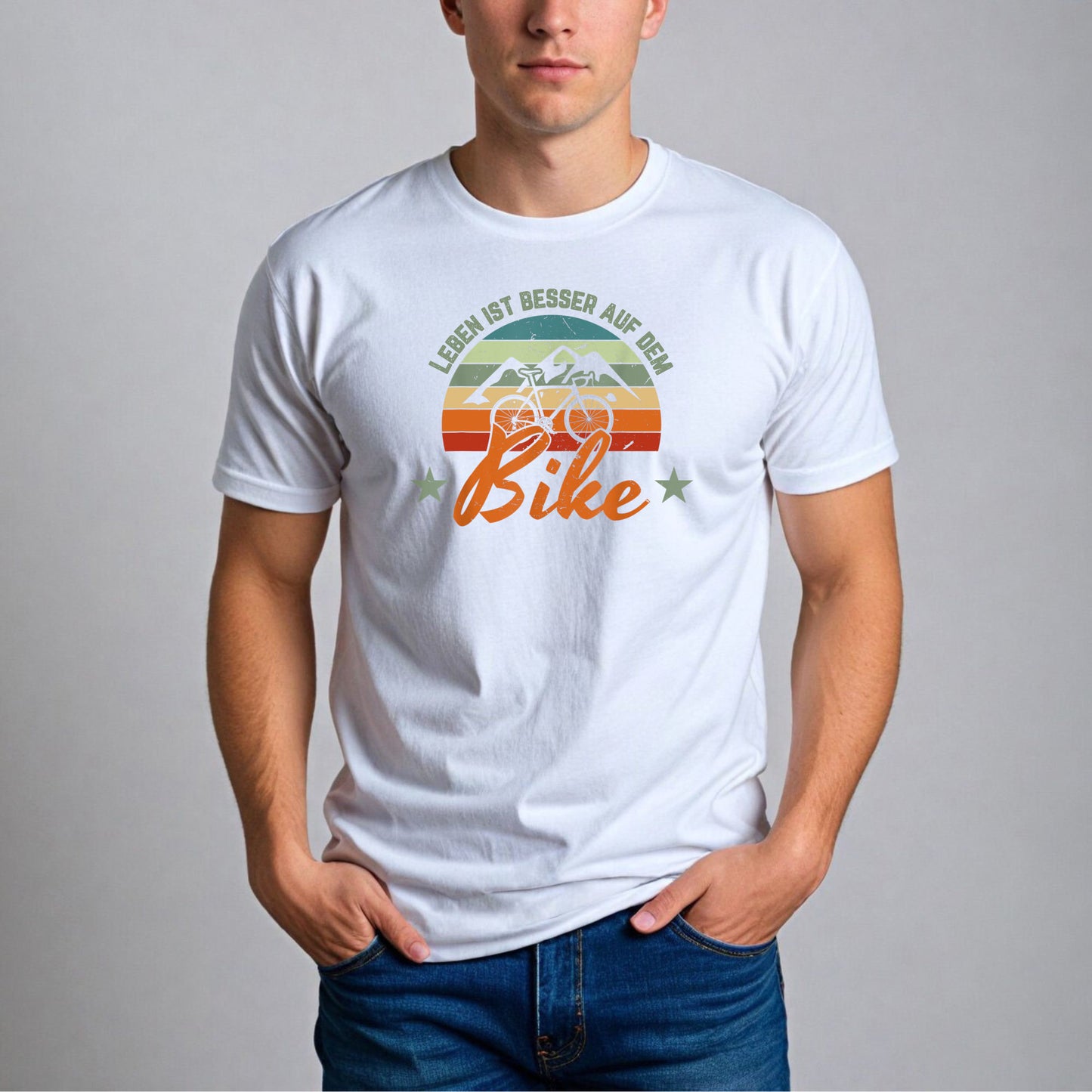 Leben ist besser auf dem Bike – Retro Fahrrad T-Shirt