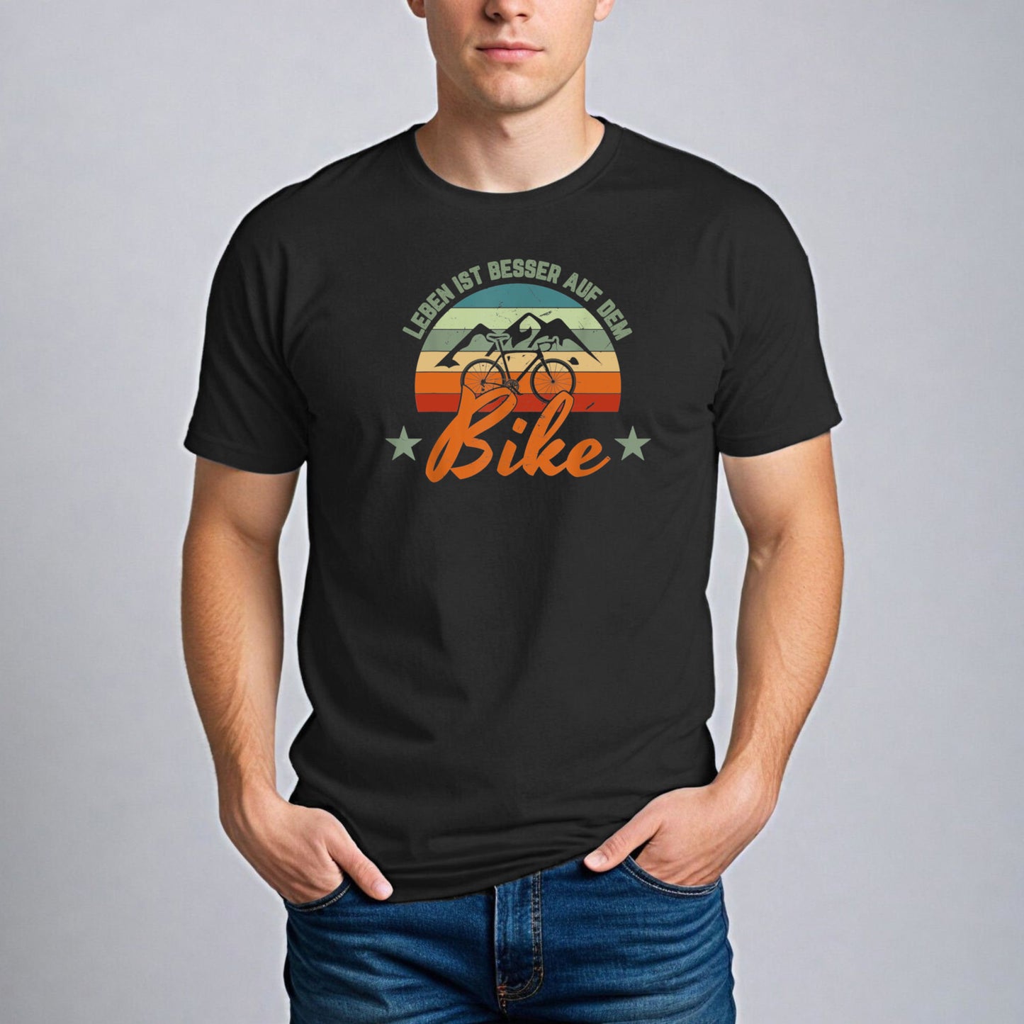 Leben ist besser auf dem Bike – Retro Fahrrad T-Shirt