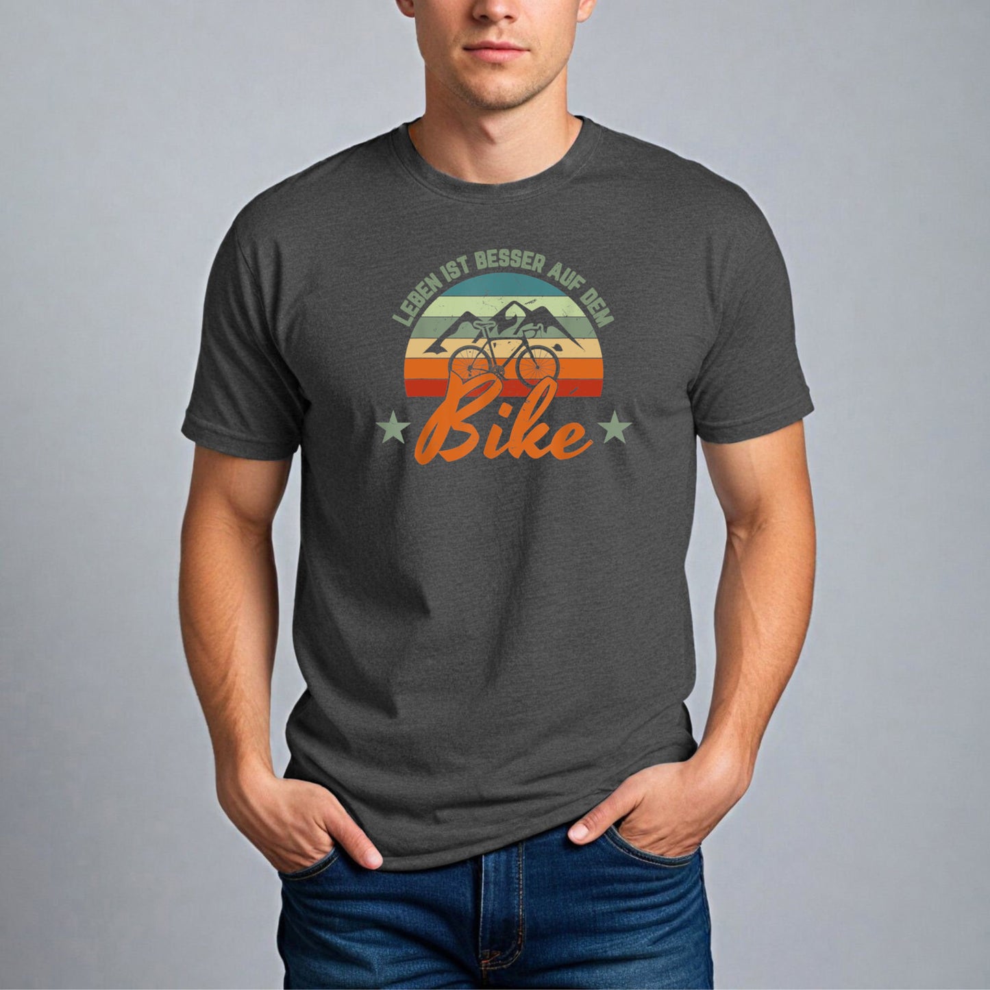 Leben ist besser auf dem Bike – Retro Fahrrad T-Shirt