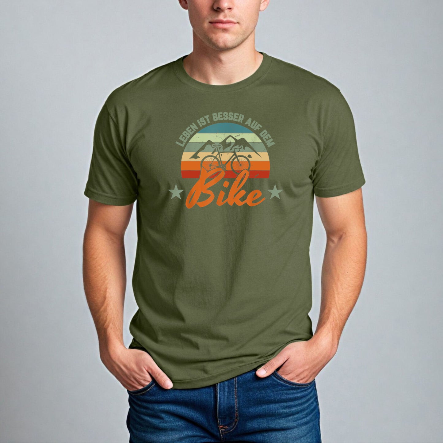 Leben ist besser auf dem Bike – Retro Fahrrad T-Shirt