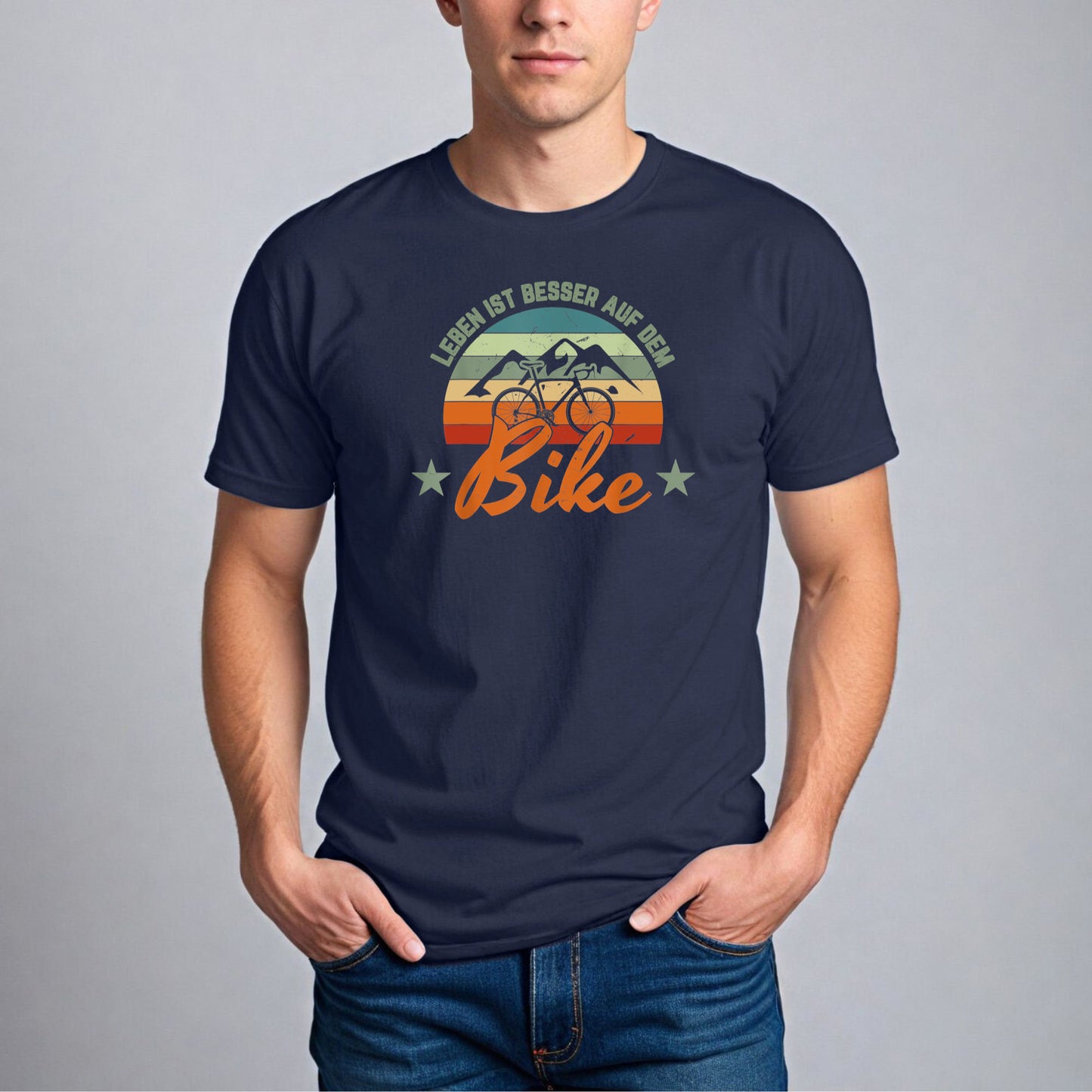 Leben ist besser auf dem Bike – Retro Fahrrad T-Shirt