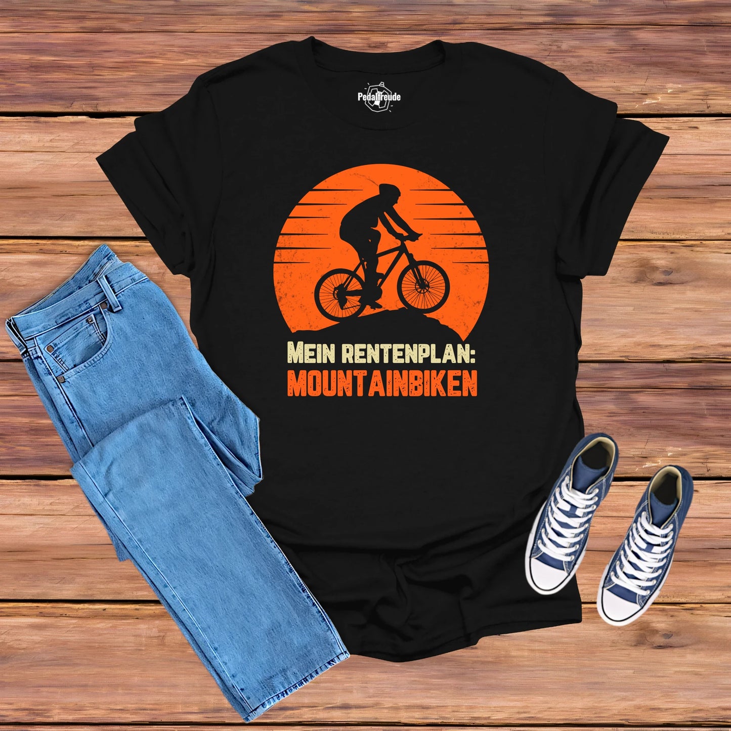 Mein Rentenplan: Mountainbiken – Retro MTB T-Shirt