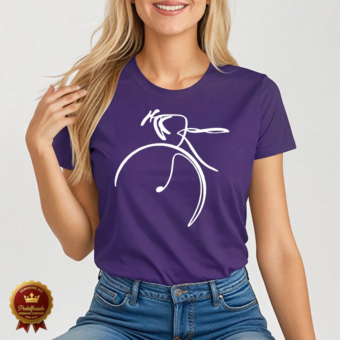Minimalistisches Fahrrad Damen T-Shirt – Elegantes Design für Radfahrerinnen
