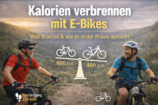 Kalorienverbrauch beim Radfahren – Vergleich Fahrrad und E-Bike mit 600 kcal vs 400 kcal auf einer Mountainbike Tour