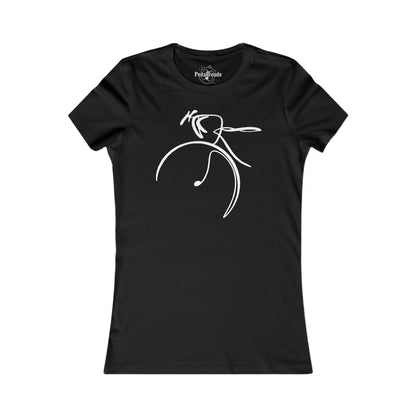 Minimalistisches Fahrrad Damen T-Shirt – Elegantes Design für Radfahrerinnen