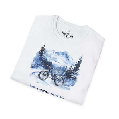 Mountainbike T-Shirt – 'Wo Andere Frieren Fahren Wir' Design