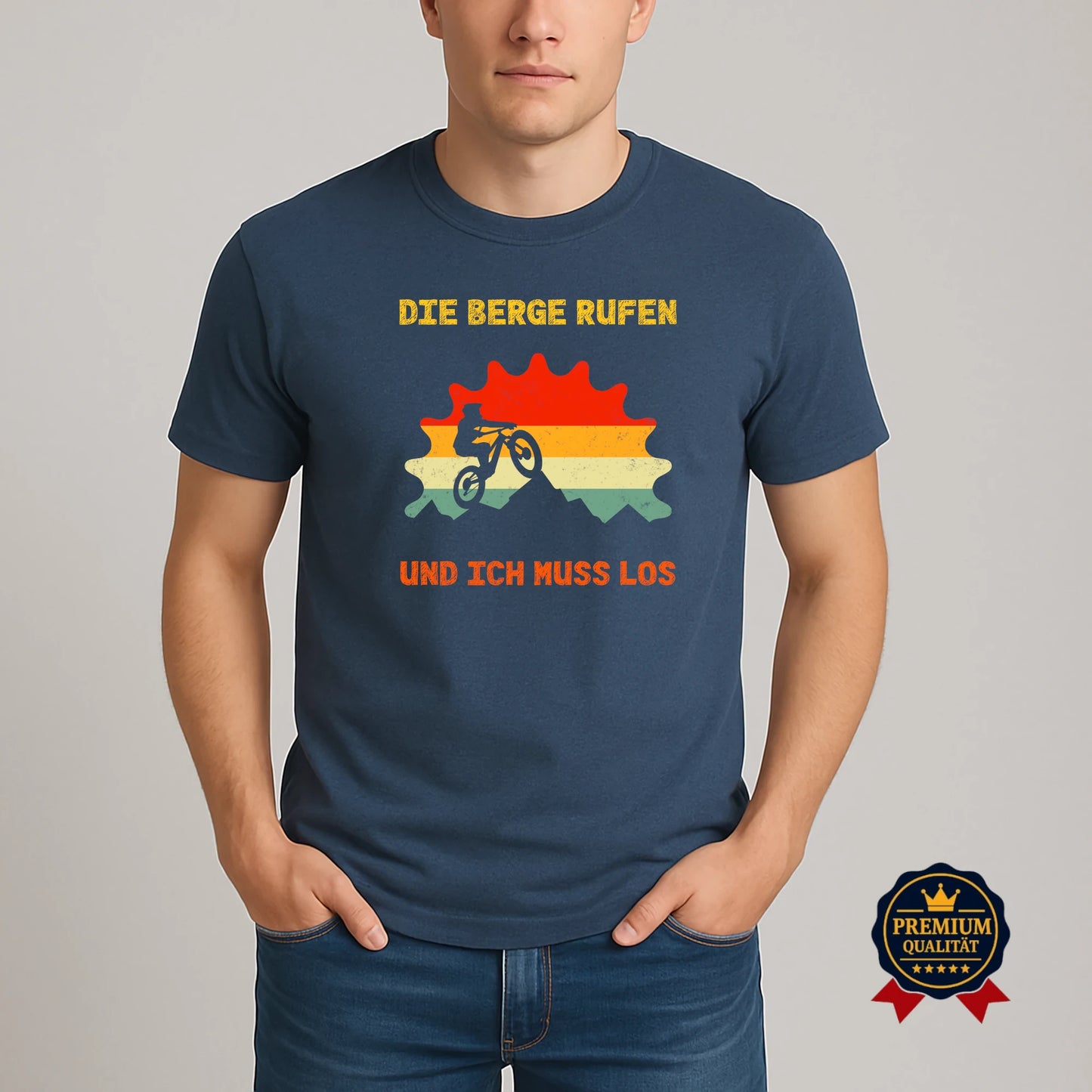 Die Berge Rufen Und Ich Muss Los – Retro MTB T-Shirt für Mountainbike-Fans