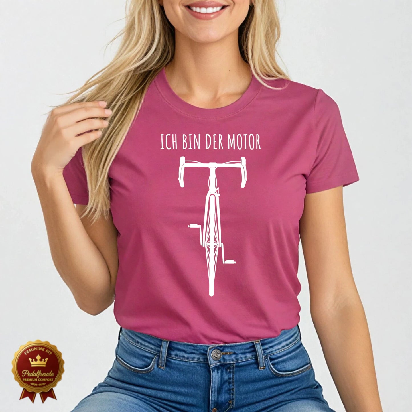 Ich bin der Motor – Fahrrad T-Shirt für Frauen