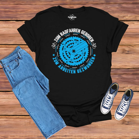 Zum Radfahren geboren – Lustiges Fahrrad T-Shirt