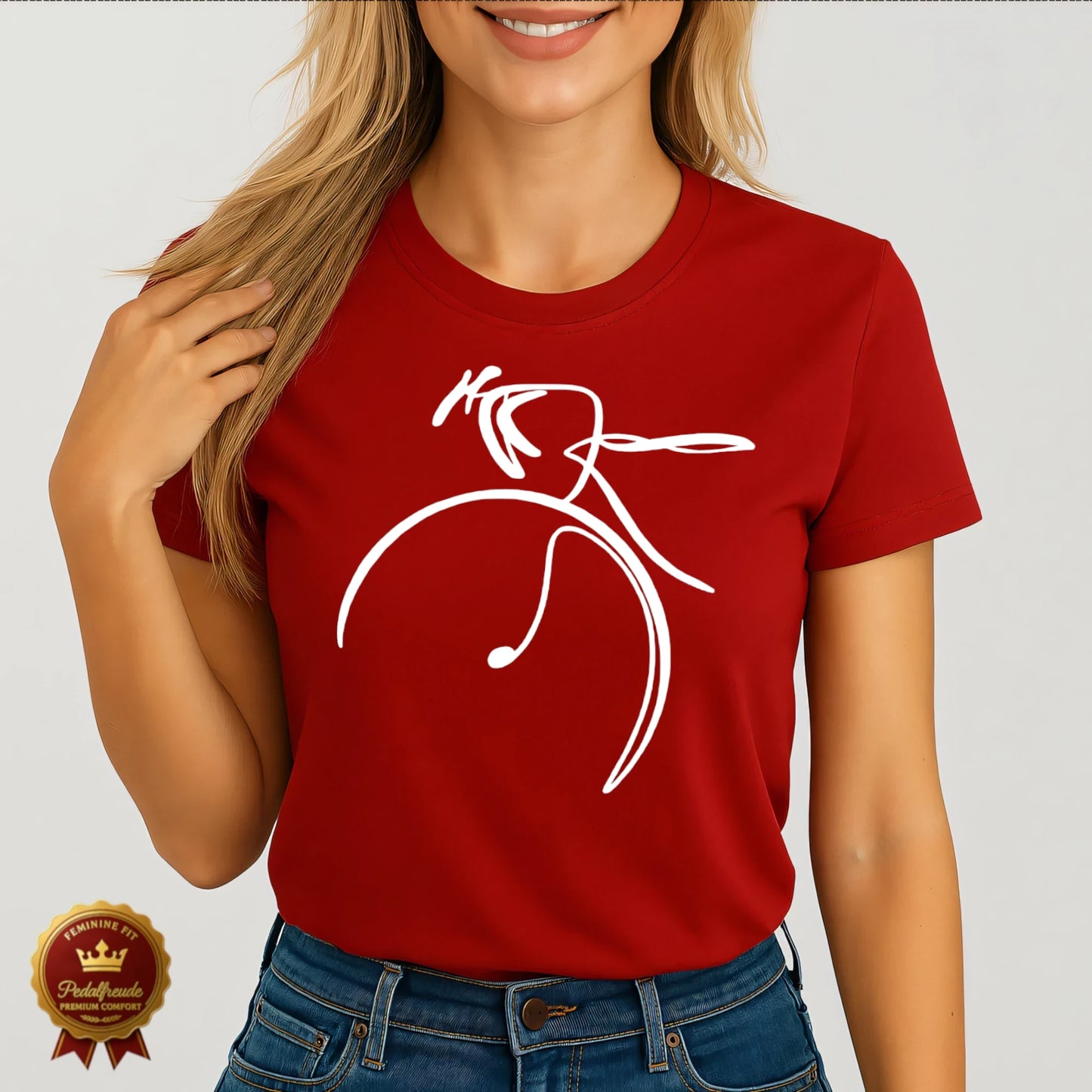 Minimalistisches Fahrrad Damen T-Shirt – Elegantes Design für Radfahrerinnen