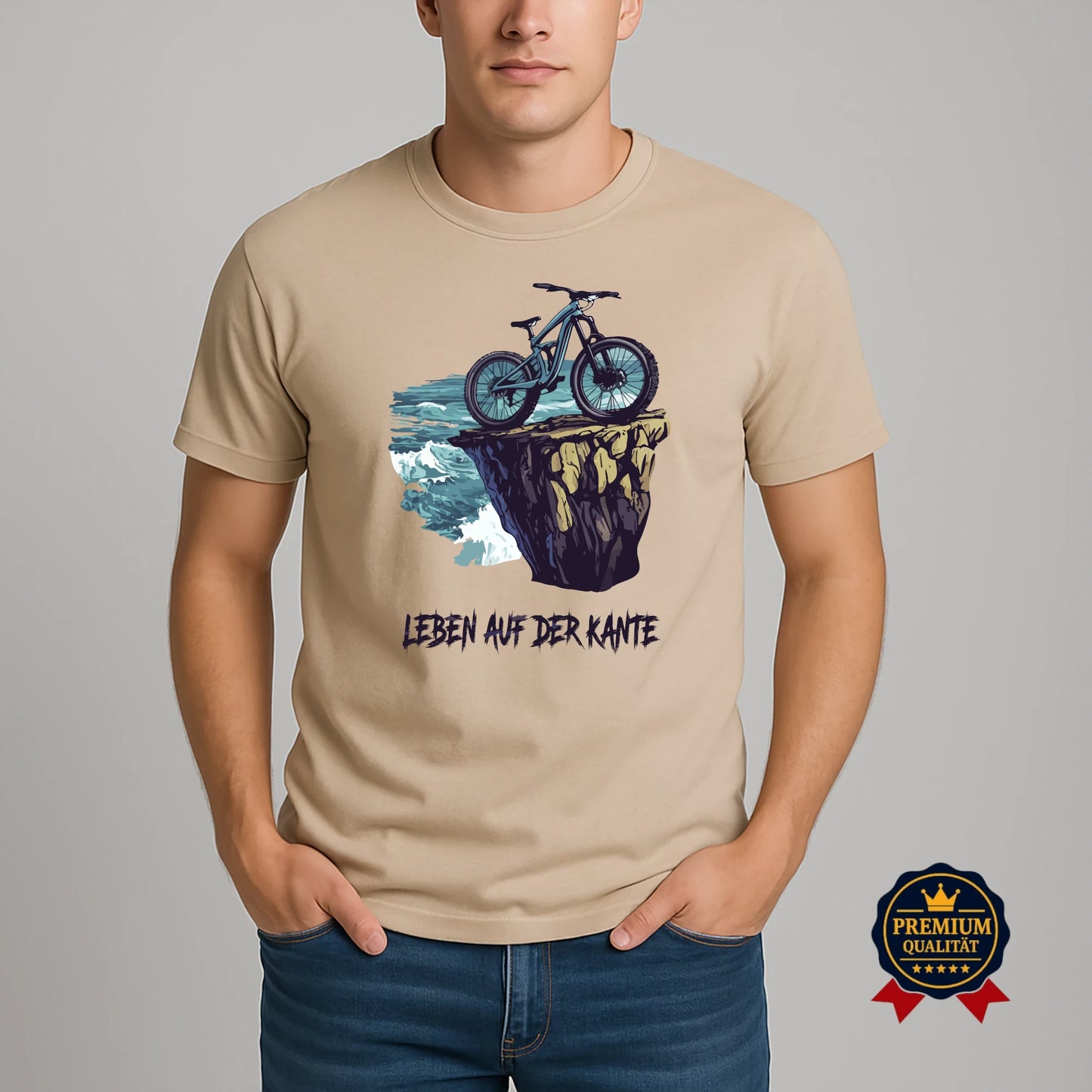 Mountainbike T-Shirt – Leben auf der Kante – Stylisches Herren Design