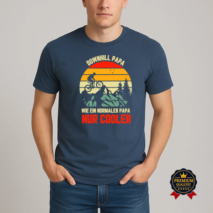 Downhill Papa T-Shirt – Retro MTB Design