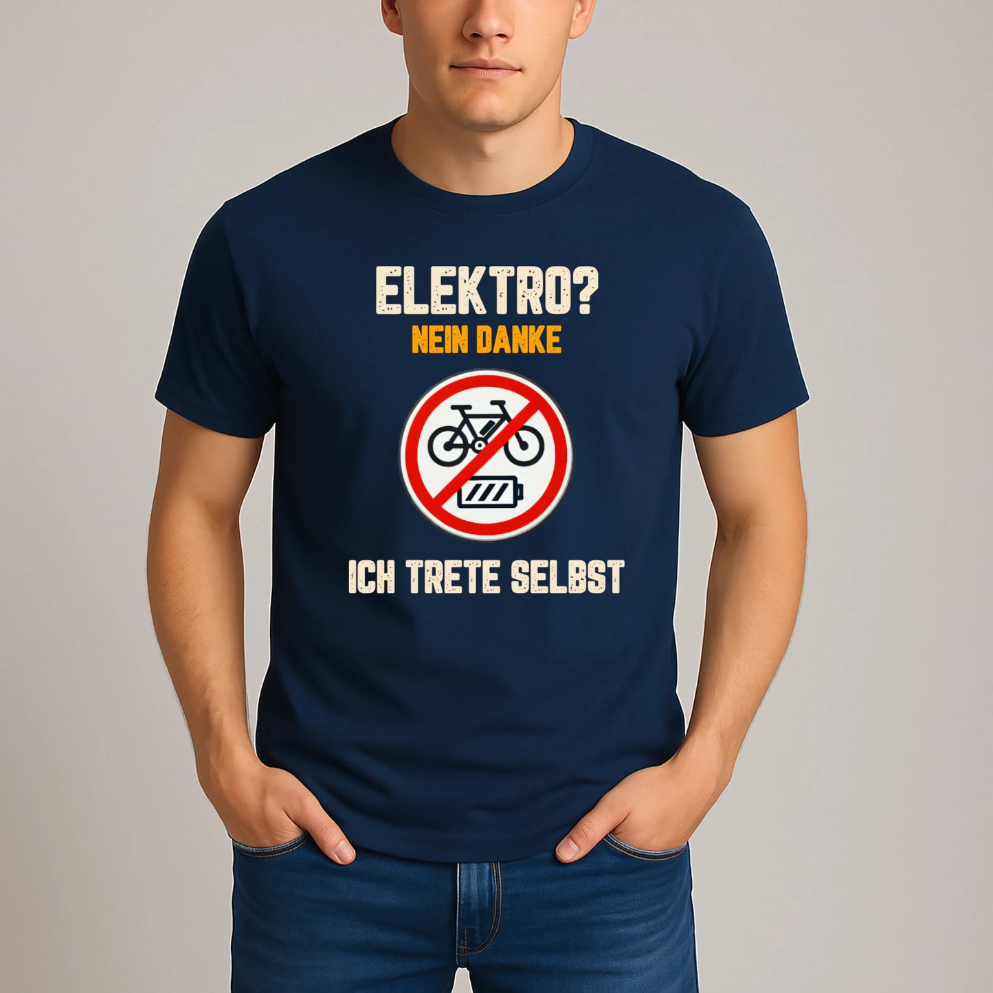 Elektro? Nein Danke T-Shirt – Humorvolles Fahrrad Design für Radfahrer
