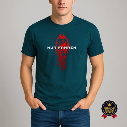 Fahrrad T-Shirt in Glazed Green mit dynamischem Rennfahrer-Motiv – für Radfahrer mit Stil und Charakter.