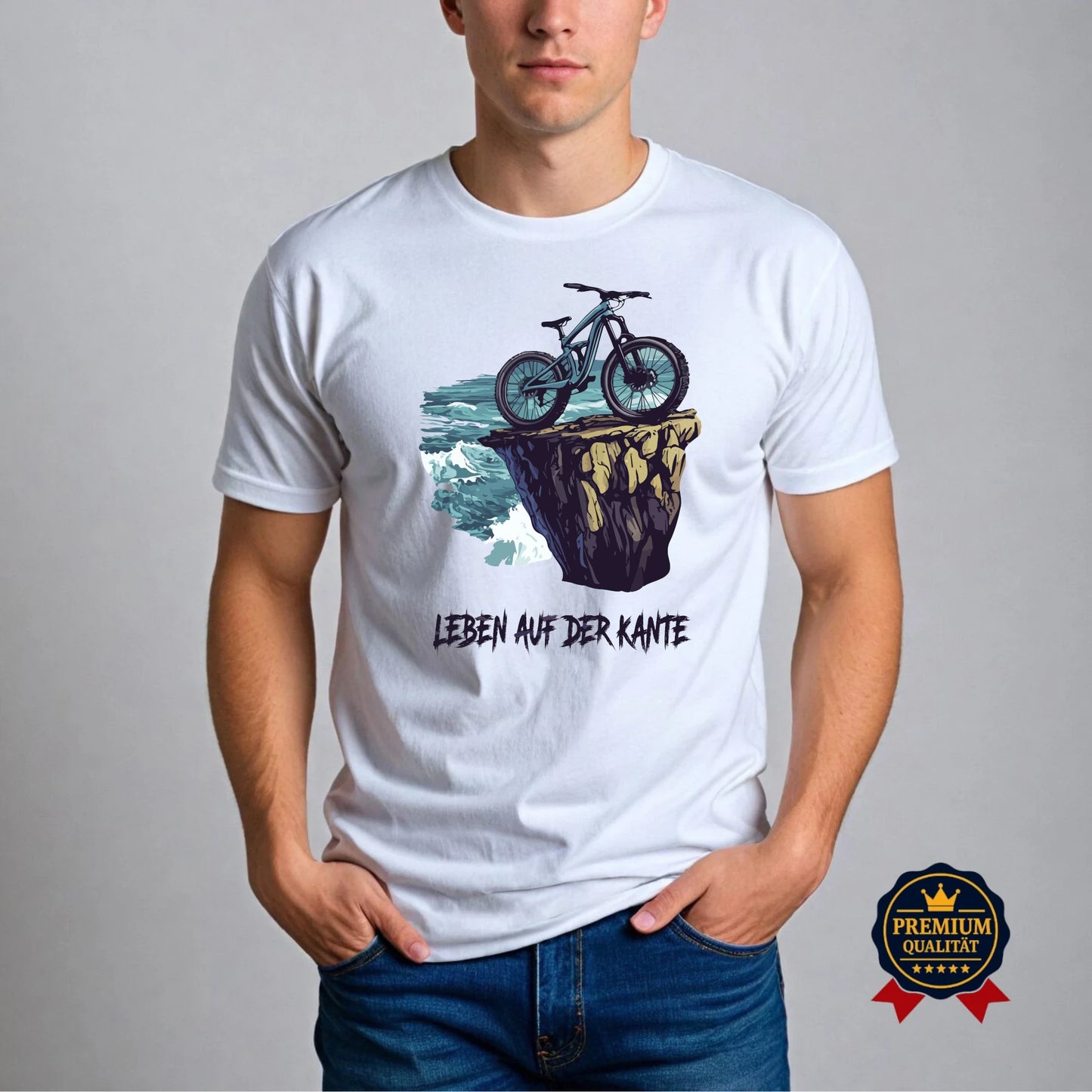 Mountainbike T-Shirt – Leben auf der Kante – Stylisches Herren Design