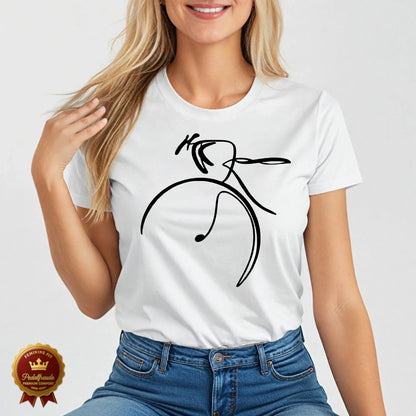 Minimalistisches Fahrrad Damen T-Shirt – Elegantes Design für Radfahrerinnen